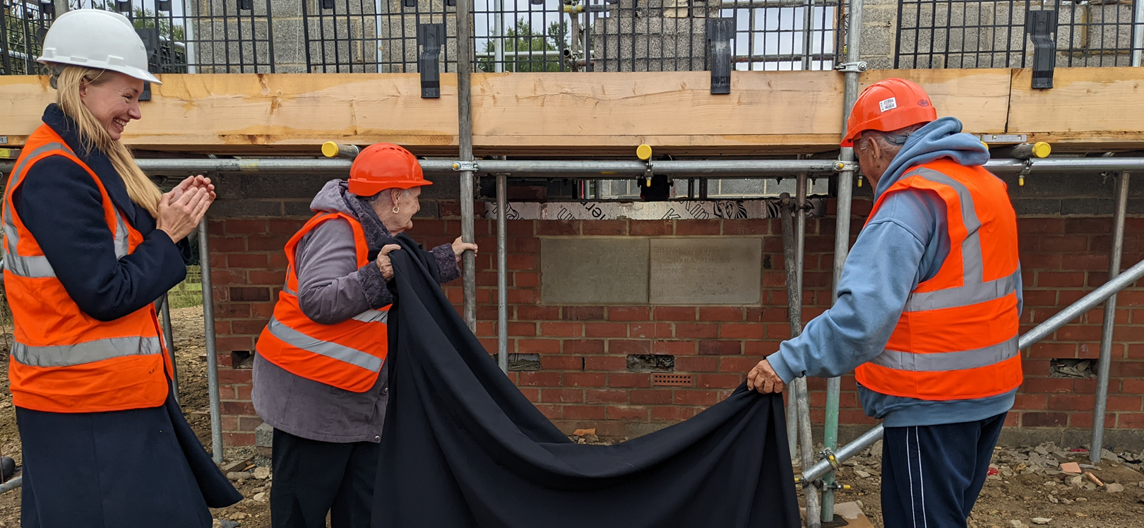 Dedication stones have been unveiled on the replicas of the aged miners’ homes from Marsden Road, in South Shields.