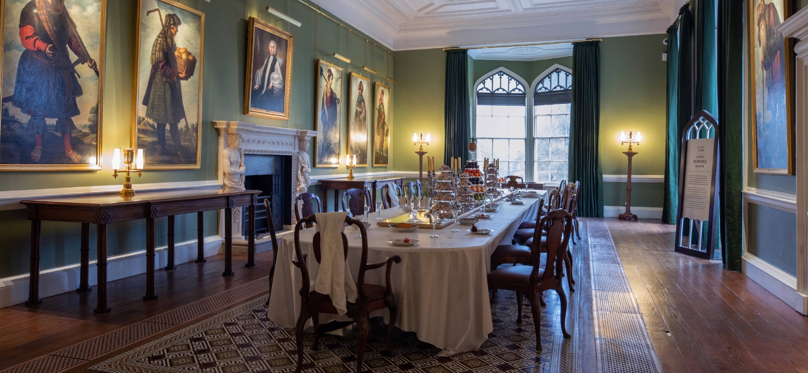 The dining table in Auckland Castle