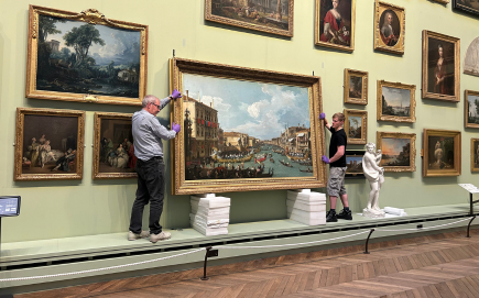 The Bowes Museum’s massive Canalettos has gone on show in a prestigious international touring exhibition that connects Durham and Japan.