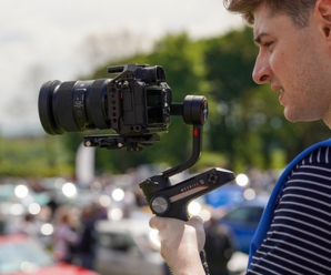 A man holding a camera