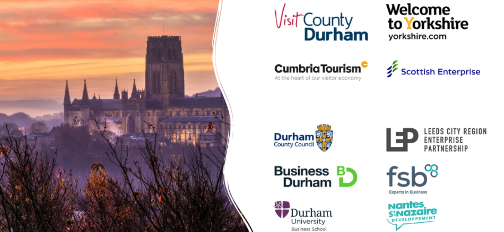 Durham cathedral and destination logos