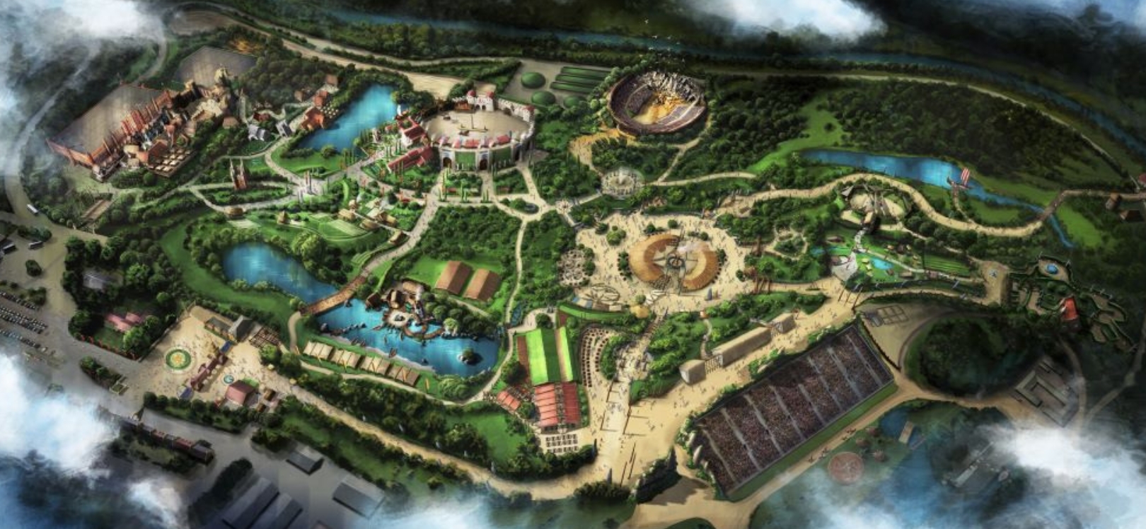 A visual of Kynren's theme park